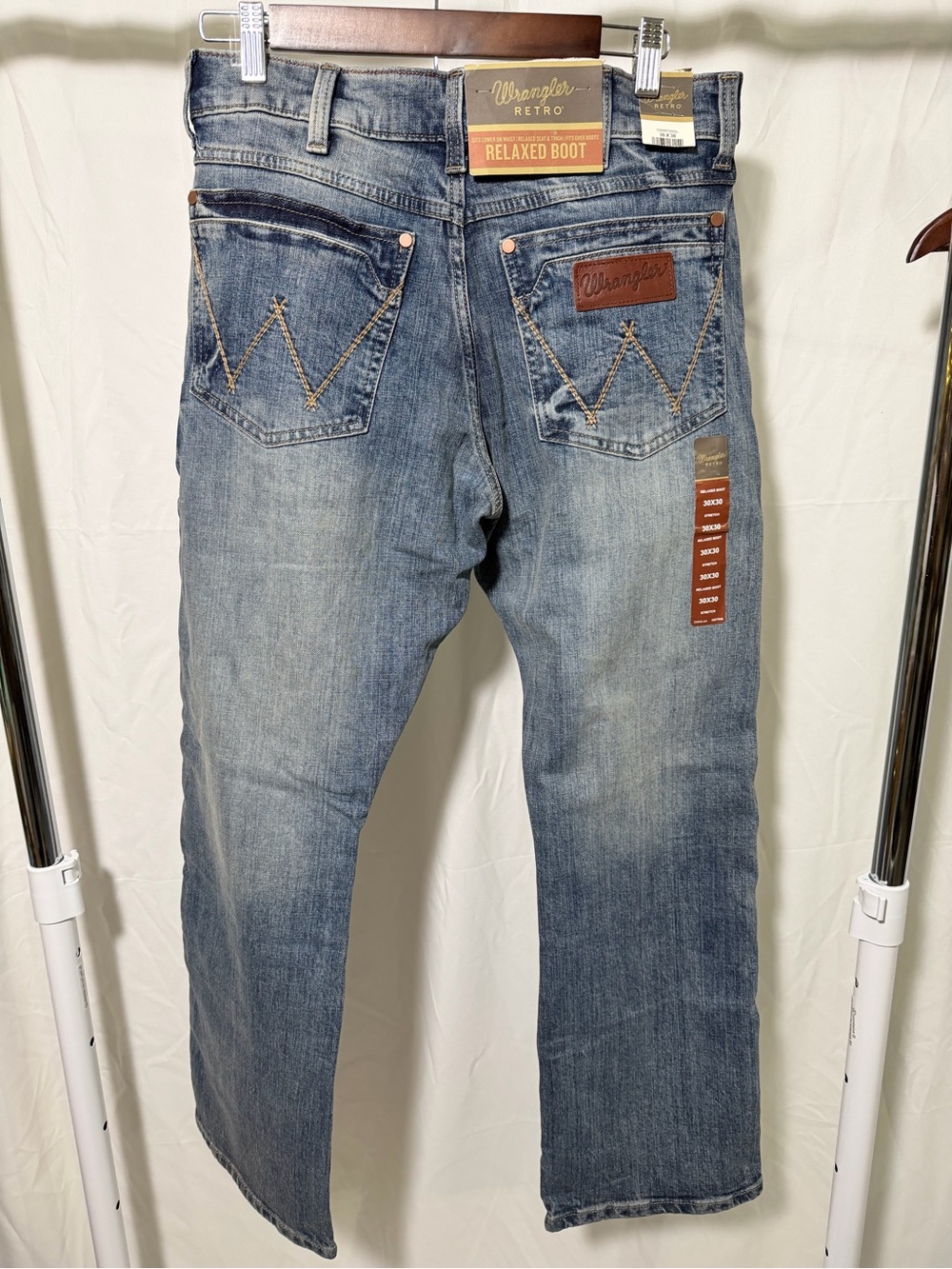 Wrangler Retro Relaxed Boot Men's Blue Jeans